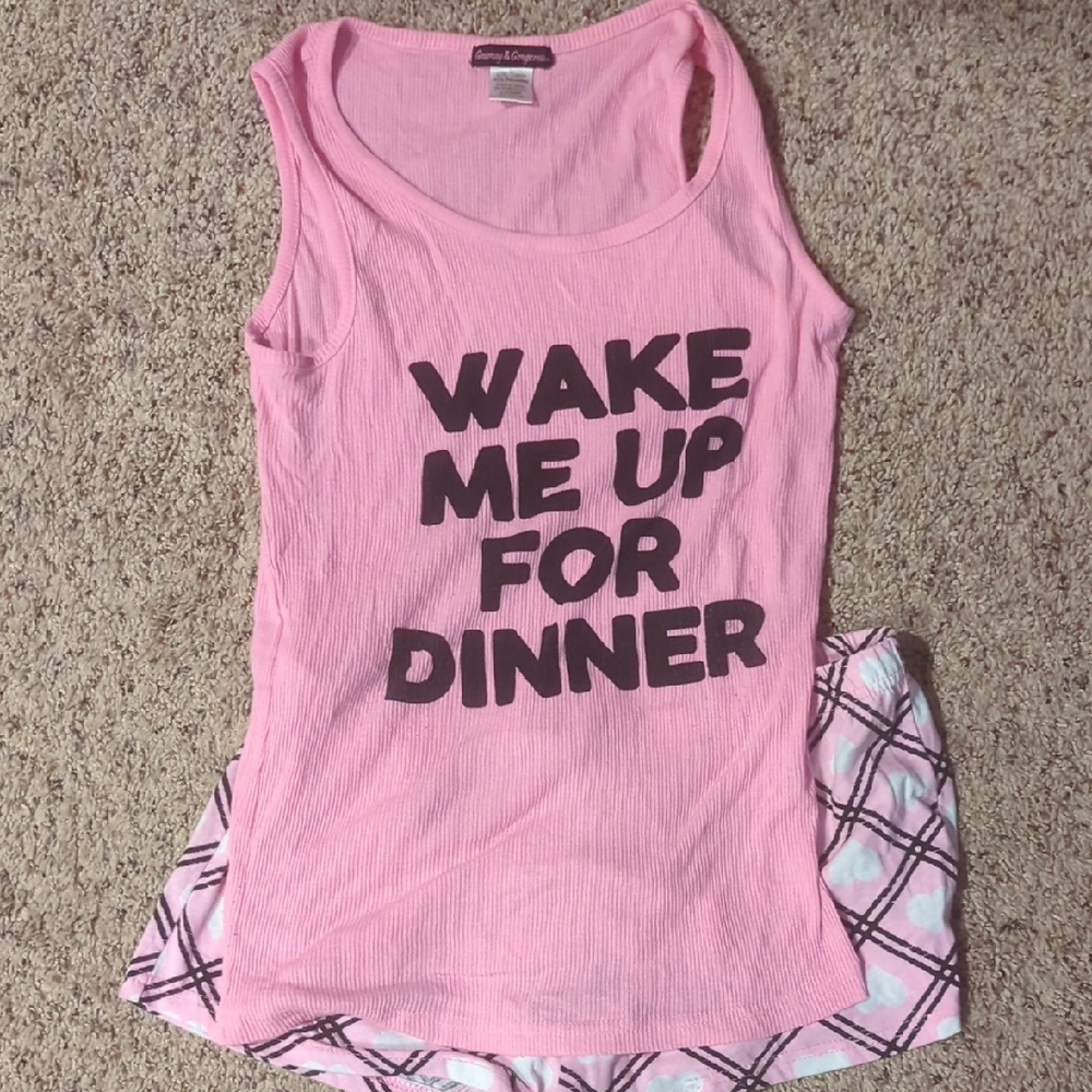 Pink Pajama Set with Fun Print